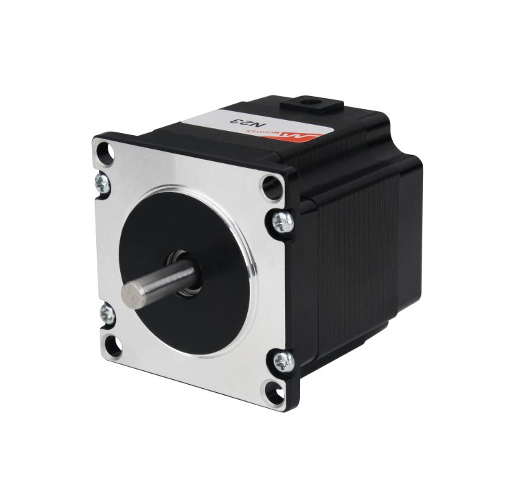 Industrial NEMA 23 stepper motor engineered for accurate step positioning in robotics and machinery applications