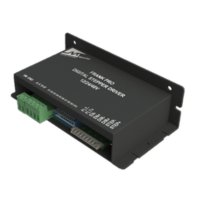 24V BLDC motor driver with black control housing and green terminal block