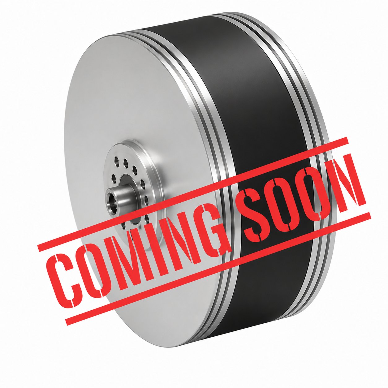 Heavy-lift drone motor featuring round metal body and front shaft mount